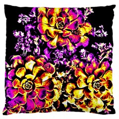 Purple Yellow Flower Plant Standard Flano Cushion Case (Two Sides)