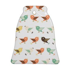Assorted Birds Pattern Bell Ornament (two Sides) by linceazul