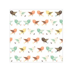 Assorted Birds Pattern Small Satin Scarf (square)  by linceazul