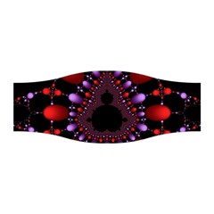 Fractal Red Violet Symmetric Spheres On Black Stretchable Headband