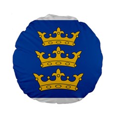 Banner Of Lordship Of Ireland (1177-1542) Standard 15  Premium Flano Round Cushions by abbeyz71