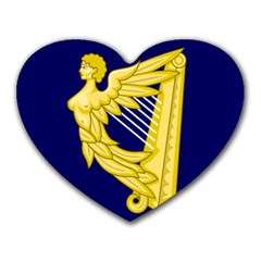 Royal Standard Of Ireland (1542-1801) Heart Mousepads by abbeyz71