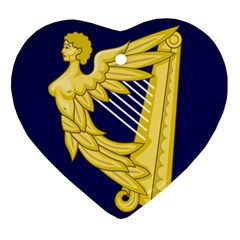 Royal Standard Of Ireland (1542-1801) Heart Ornament (two Sides)