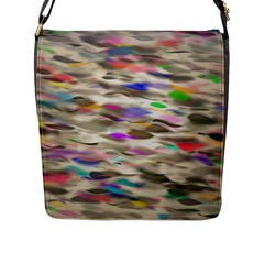 Colorful Watercolors           Flap Closure Messenger Bag (l) by LalyLauraFLM