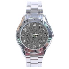 Modern Intricate Optical Stainless Steel Analogue Watch by dflcprints