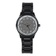 Modern Intricate Optical Stainless Steel Round Watch by dflcprints