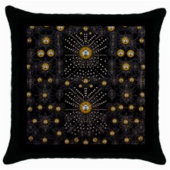 Lace Of Pearls In The Earth Galaxy Pop Art Throw Pillow Case (black) by pepitasart