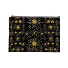 Lace Of Pearls In The Earth Galaxy Pop Art Cosmetic Bag (large)  by pepitasart