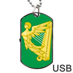 The Green Harp Flag Of Ireland (1642-1916) Dog Tag Usb Flash (two Sides) by abbeyz71