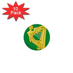 The Green Harp Flag Of Ireland (1642-1916) 1  Mini Buttons (10 Pack)  by abbeyz71