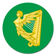 The Green Harp Flag Of Ireland (1642-1916) Magnet 5  (round) by abbeyz71