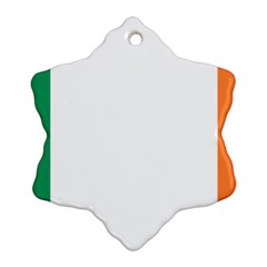 Flag Of Ireland  Snowflake Ornament (two Sides) by abbeyz71