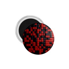 Black Red Tiles Checkerboard 1.75  Magnets