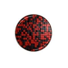 Black Red Tiles Checkerboard Hat Clip Ball Marker