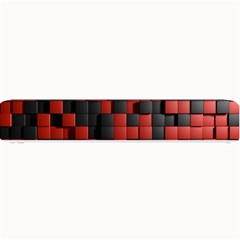 Black Red Tiles Checkerboard Small Bar Mats