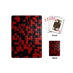 Black Red Tiles Checkerboard Playing Cards (Mini) 