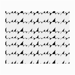 Black And White Wavy Stripes Pattern Small Glasses Cloth by dflcprints