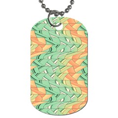 Emerald And Salmon Pattern Dog Tag (one Side) by linceazul