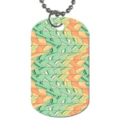 Emerald And Salmon Pattern Dog Tag (two Sides) by linceazul