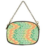 Emerald And Salmon Pattern Chain Purses (One Side)  Front