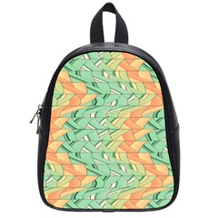 Emerald And Salmon Pattern School Bags (small)  by linceazul