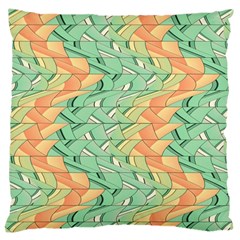 Emerald And Salmon Pattern Large Flano Cushion Case (one Side) by linceazul