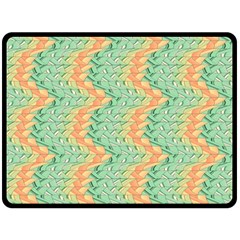 Emerald And Salmon Pattern Double Sided Fleece Blanket (large)  by linceazul