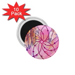 Watercolor Cute Dreamcatcher With Feathers Background 1 75  Magnets (10 Pack)  by TastefulDesigns