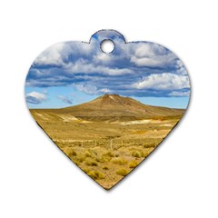 Patagonian Landscape Scene, Argentina Dog Tag Heart (two Sides) by dflcprints