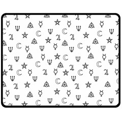 Witchcraft symbols  Fleece Blanket (Medium) 