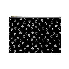 Witchcraft Symbols  Cosmetic Bag (large)  by Valentinaart