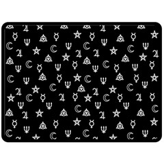 Witchcraft Symbols  Double Sided Fleece Blanket (large)  by Valentinaart