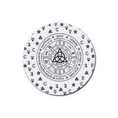 Witchcraft Symbols  Rubber Coaster (round) 