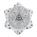 Witchcraft symbols  Snowflake Ornament (Two Sides) Back