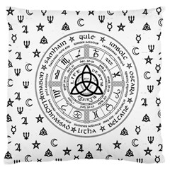 Witchcraft Symbols  Large Flano Cushion Case (one Side) by Valentinaart