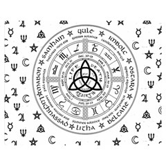 Witchcraft Symbols  Double Sided Flano Blanket (medium)  by Valentinaart