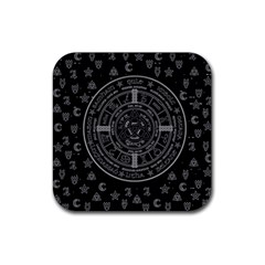 Witchcraft Symbols  Rubber Coaster (square)  by Valentinaart