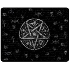 Witchcraft Symbols  Double Sided Fleece Blanket (medium)  by Valentinaart