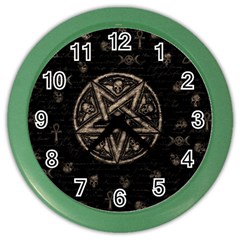 Witchcraft Symbols  Color Wall Clocks by Valentinaart