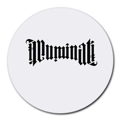 Illuminati Round Mousepads by Valentinaart