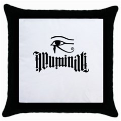 Illuminati Throw Pillow Case (black) by Valentinaart