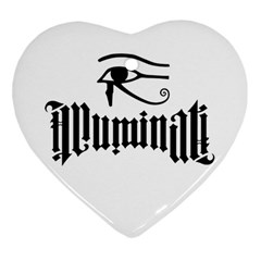 Illuminati Heart Ornament (two Sides) by Valentinaart