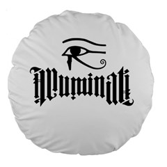 Illuminati Large 18  Premium Round Cushions by Valentinaart