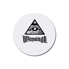 Illuminati Rubber Round Coaster (4 Pack)  by Valentinaart