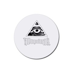 Illuminati Rubber Round Coaster (4 Pack)  by Valentinaart