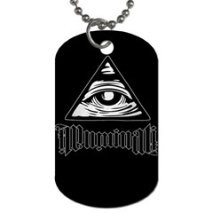 Illuminati Dog Tag (one Side) by Valentinaart