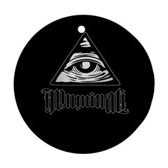 Illuminati Round Ornament (two Sides) by Valentinaart