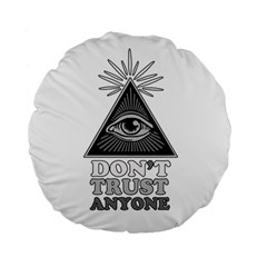 Illuminati Standard 15  Premium Flano Round Cushions by Valentinaart