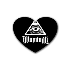 Illuminati Rubber Coaster (heart)  by Valentinaart
