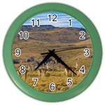 Group Of Vicunas At Patagonian Landscape, Argentina Color Wall Clocks Front